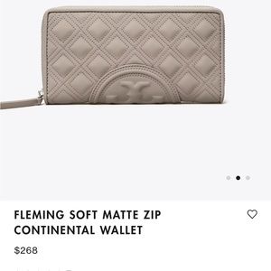 TORY BURCH Fleming Matte Zip Continental